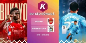 Tỷ lệ kèo Arsenal vs Coventry City - 02h00 22/08/2026 - NHA
